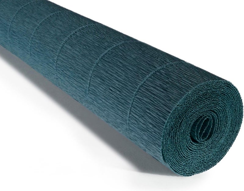 LCREATE LCREATE LCREATE Cartotecnica Rossi 140g 10 Inch Wide 8.2ft Long Italian Crepe Paper Rollfor Wedding Ceremony Various Large Festivals Decoration (Teal Blue（960）) - Image 1